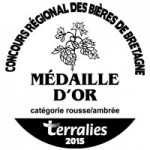 Médaille d'or Terralies 2015 catégorie rousse/ambrée