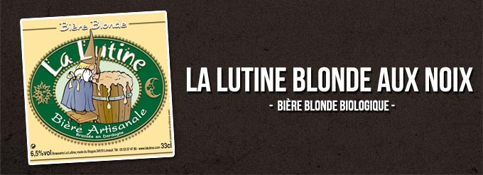 La Lutine bière blonde biologique aux noix