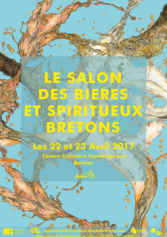 Affiche salon bières spiritueux bretons Rennes 22 et 23 avril 2017