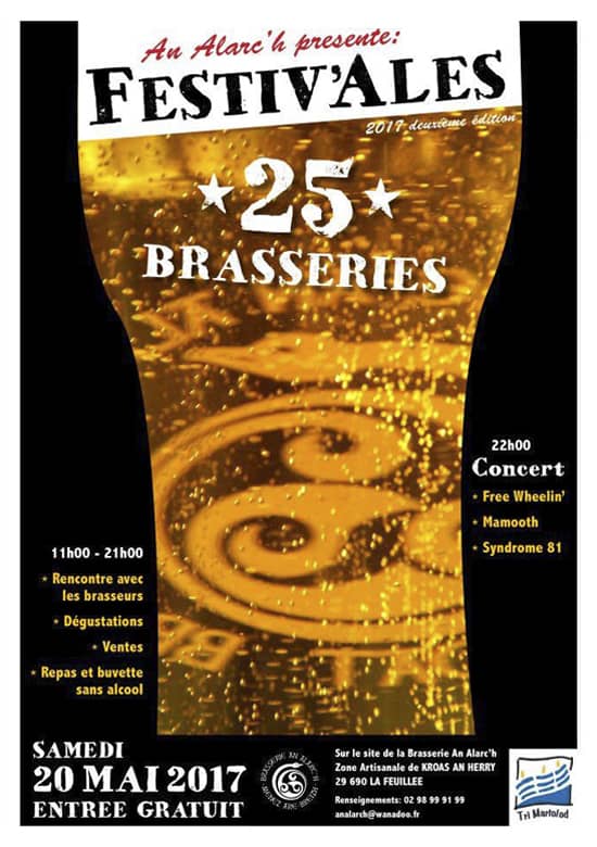 Affiche Salon Festiv'Ales, samedi 20 mai 2017 à la Brasserie An Alarc'h