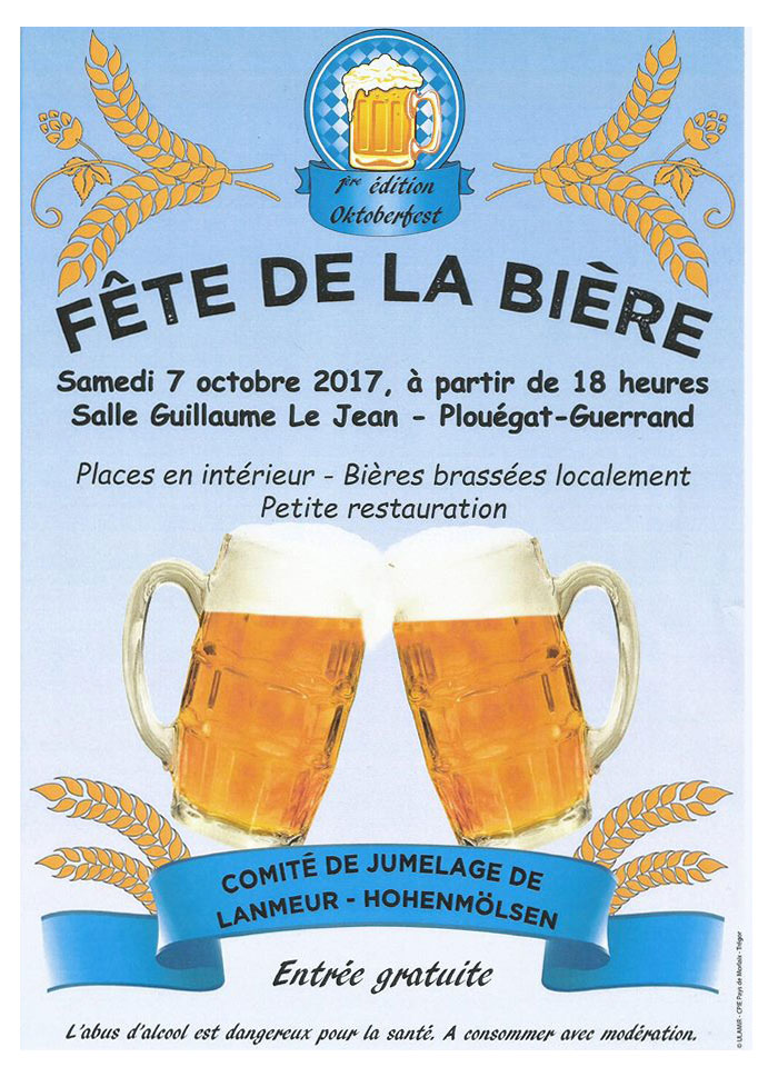 Affiche Fête de la bière à Plouégat-Guérand