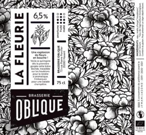 Etiquette Brasserie Oblique La Fleurie
