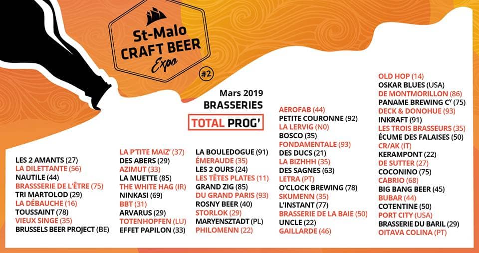 Programmation Finale Saint Malo Craft Beer Expo