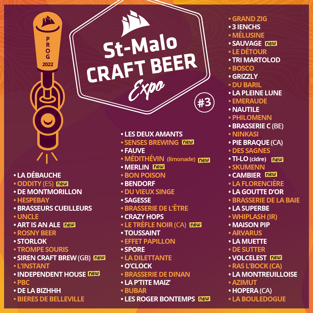 Programmation Saint Malo Craft Beer 2022