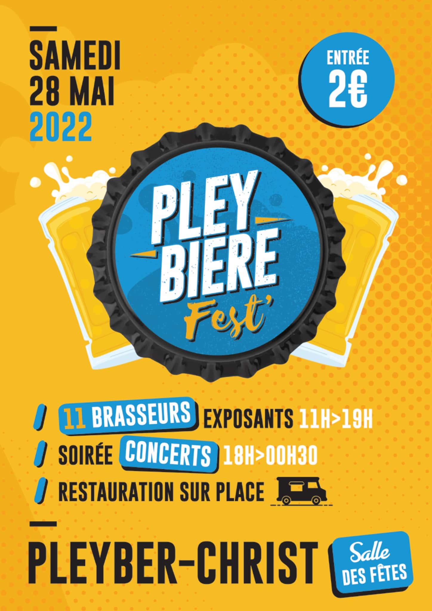 Affiche Pleybiere Fest Salon Biere Locale Pleyber Christ 2022