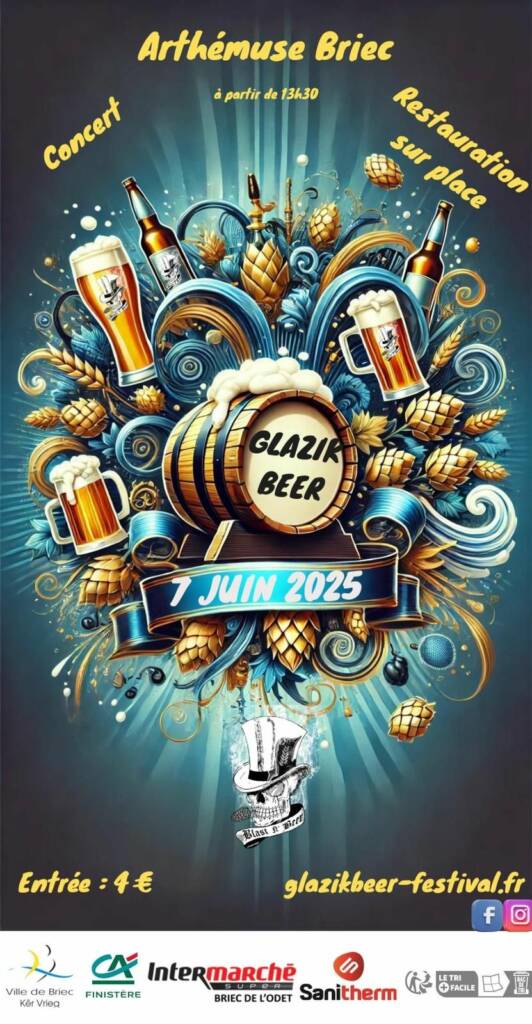 Affiche Festival Biere Briec Glazik Beer Festival 2025