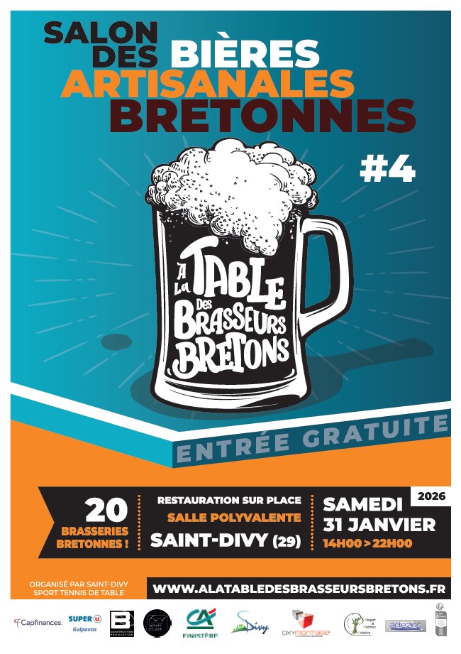 Affiche du salon des bières artisanales bretonnes à Saint-Divy 2026